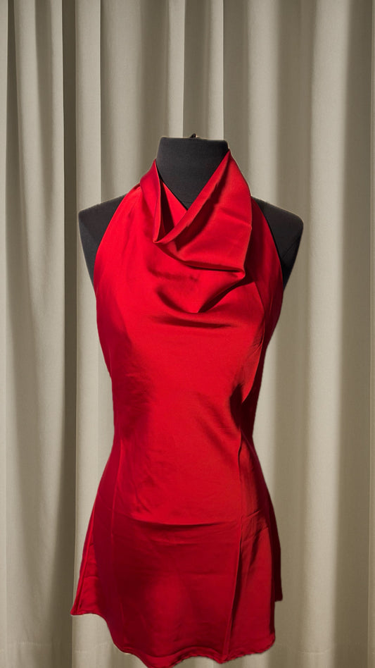 Red Satin dress